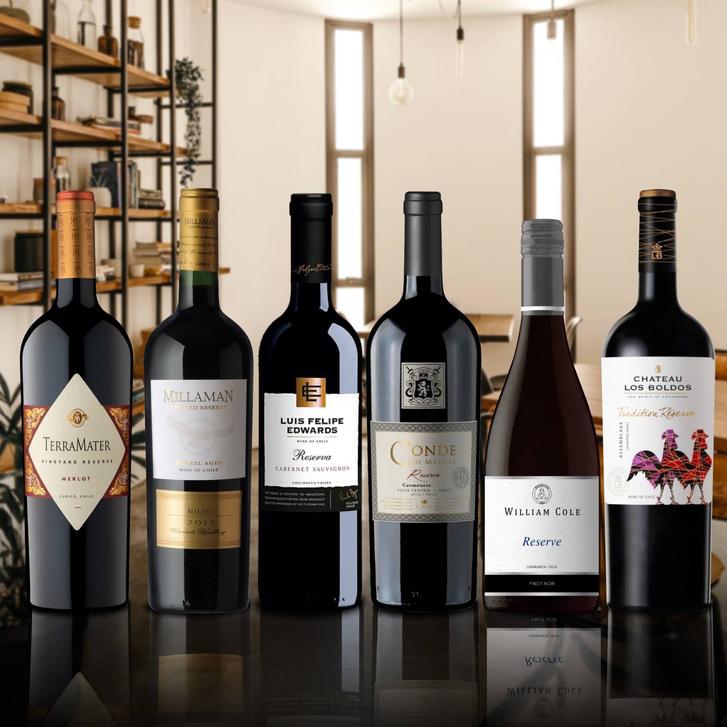 6 Vinos ULTRA Reserva Tintos1#Sin Color