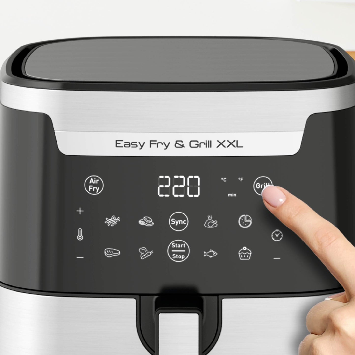 Freidora de Aire Easy Fry & Grill XXL 6.5 Lts Sync4#Acero