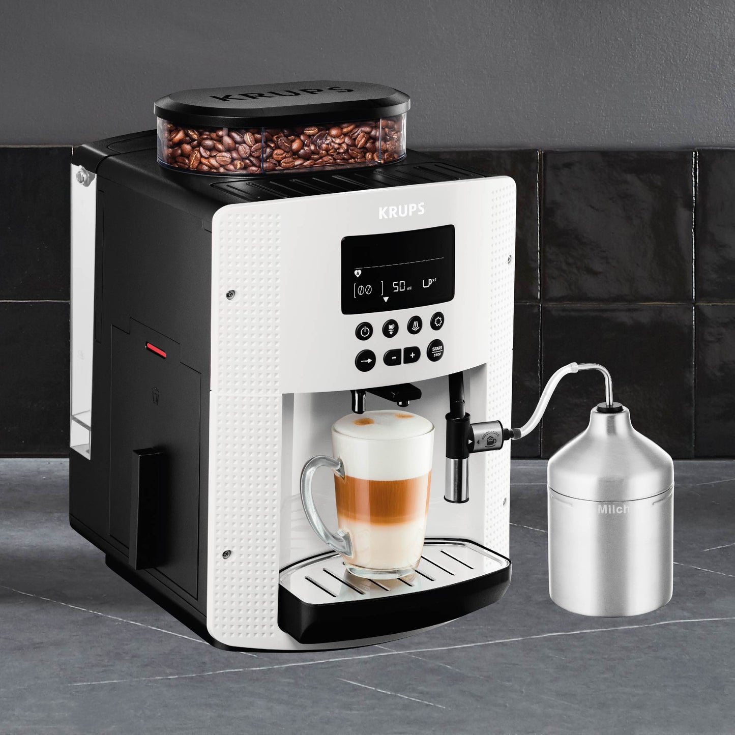 Cafetera Espresso Full Auto Display Blanca + Lechero6#Blanco