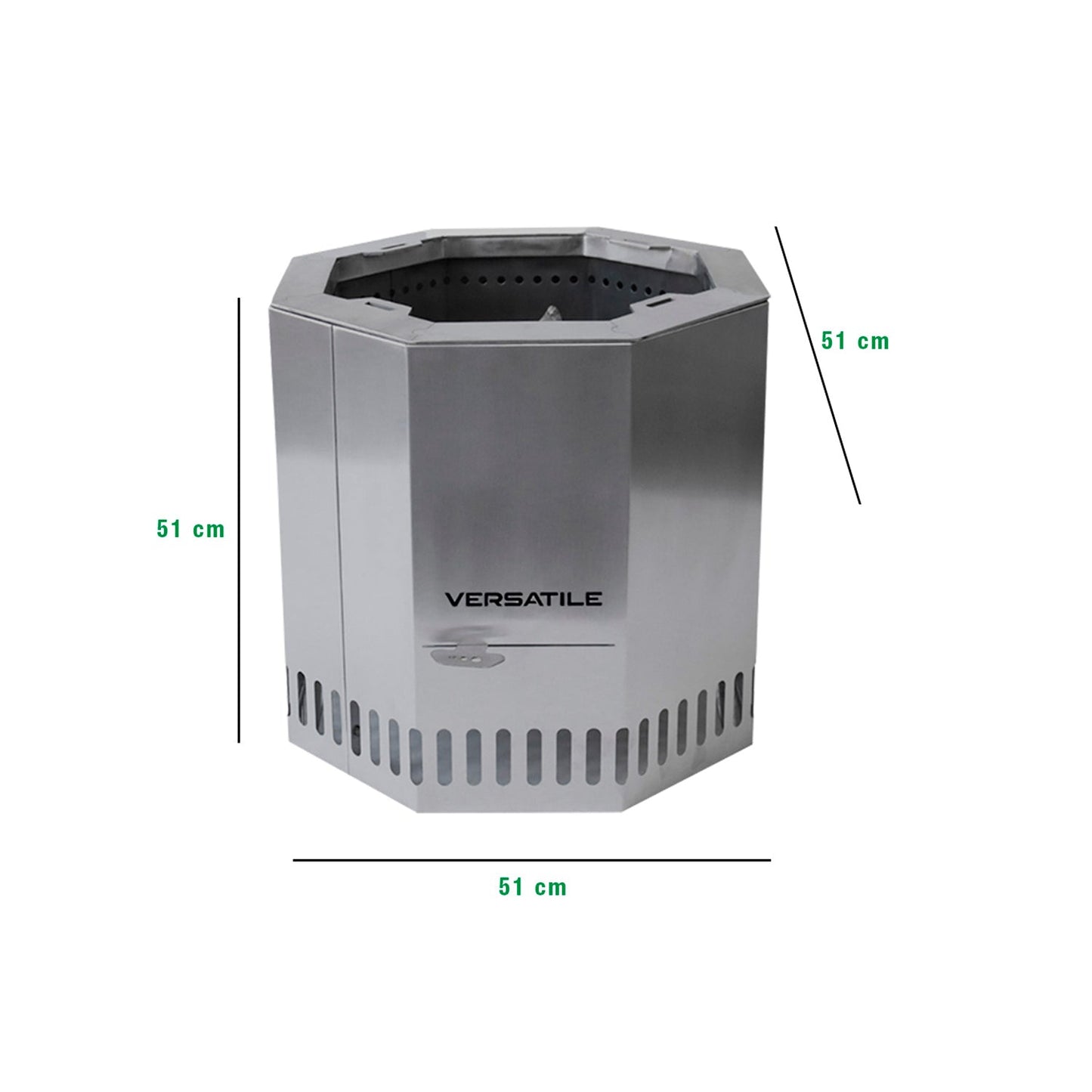 Brasero Sin Humo Parrilla y Plancha5#Gris Plata