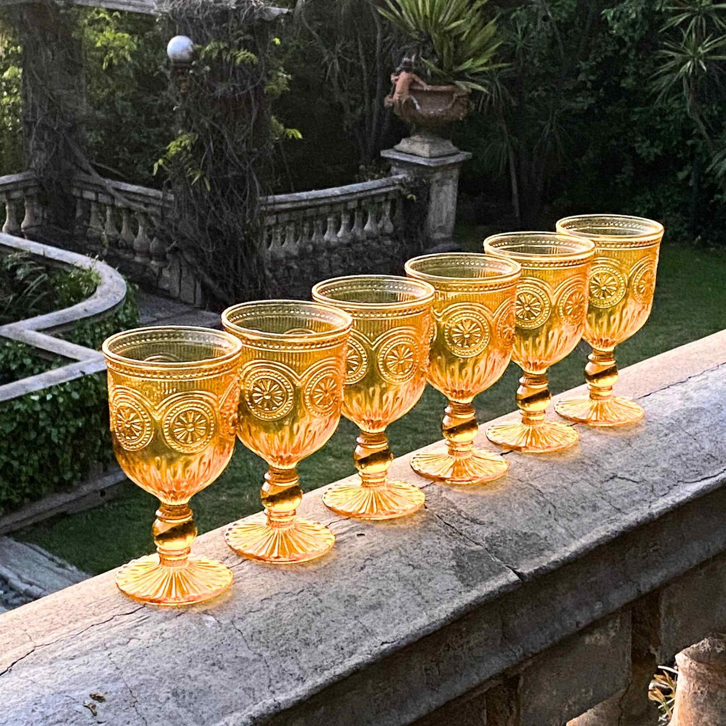 Set 6 Copas Perlé15#Ámbar