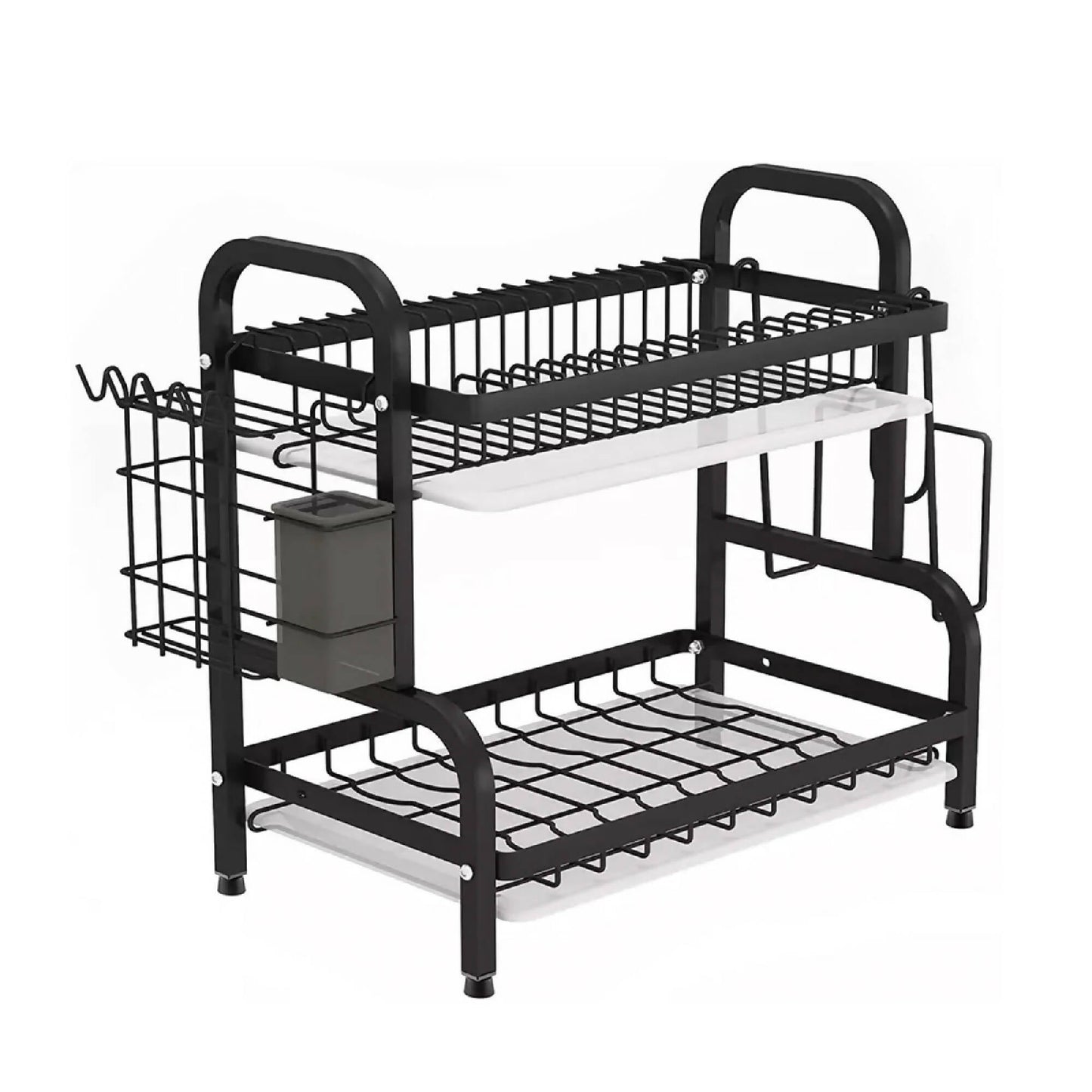 Secaplatos Escurridor 2 Niveles 17 Platos5#Negro