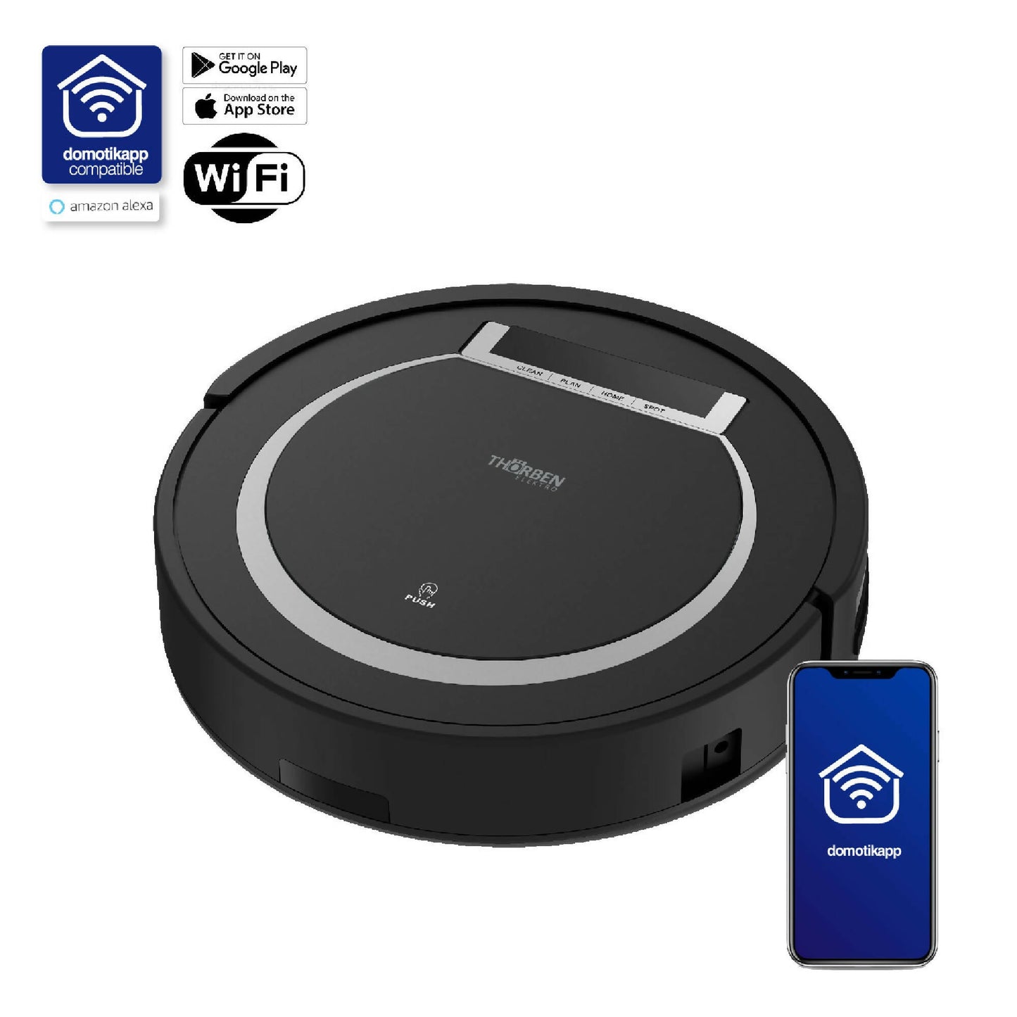 Aspiradora Robot Thorben Digi Bot Wifi10#Negro