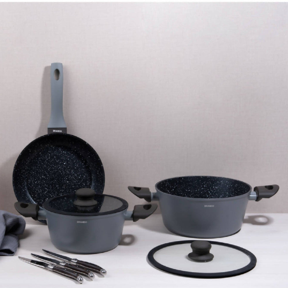 Batería de Cocina 7 Piezas2#Gris