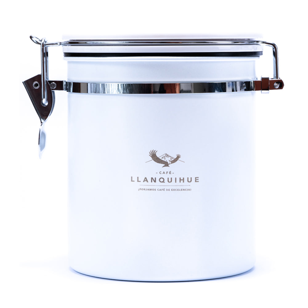 Contenedor De Café 500 Grs Puntiagudo Grano Orgánico4#Blanco