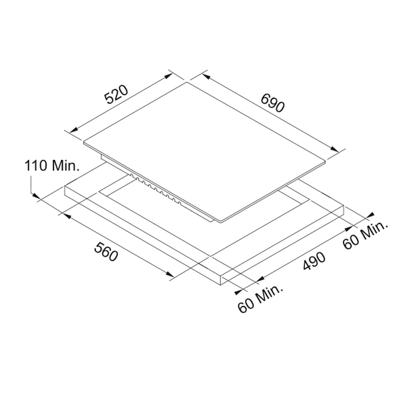 Encimera Vitro FHR 704 C TOD2#Negro