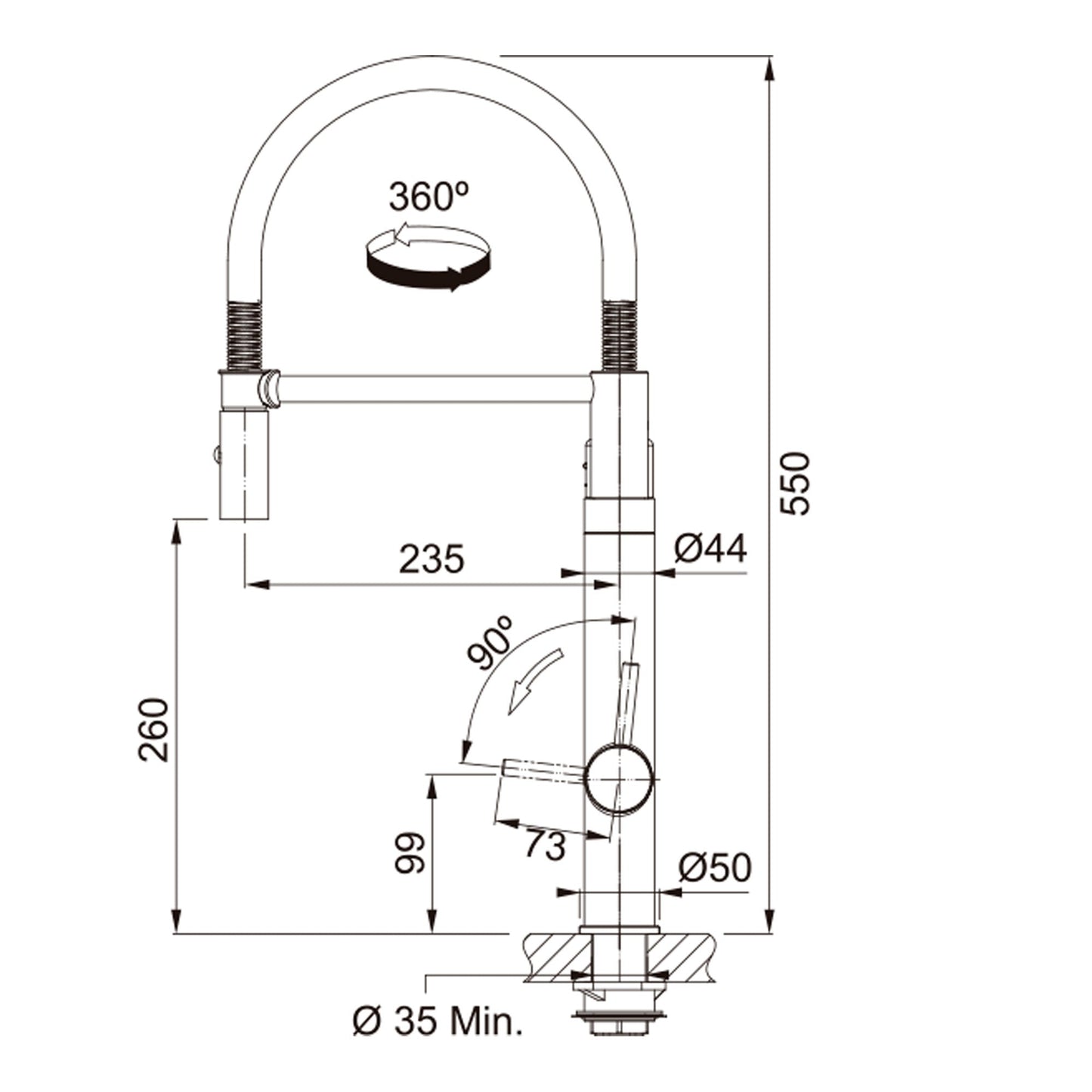 Grifería VITAL 2 IN 1 PROFESSIONALE4#Acero
