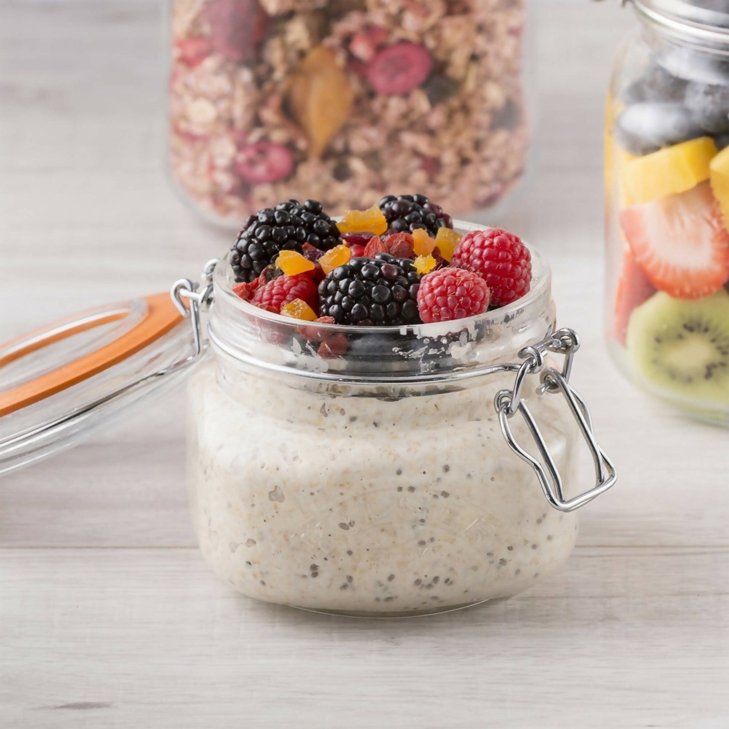 Frasco Cuadrado Cierre Clip 0.5 Lt