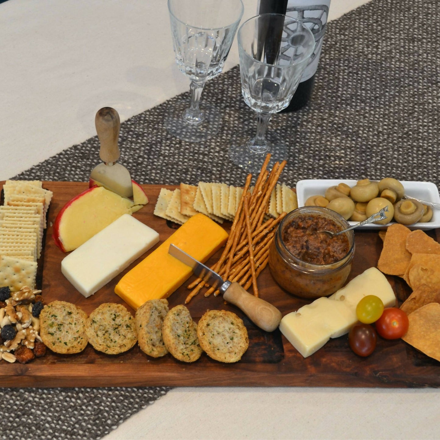 Tabla Queso Porta Galletas 50 cm4#Café