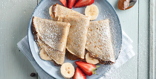 Panqueques con crema y manjar