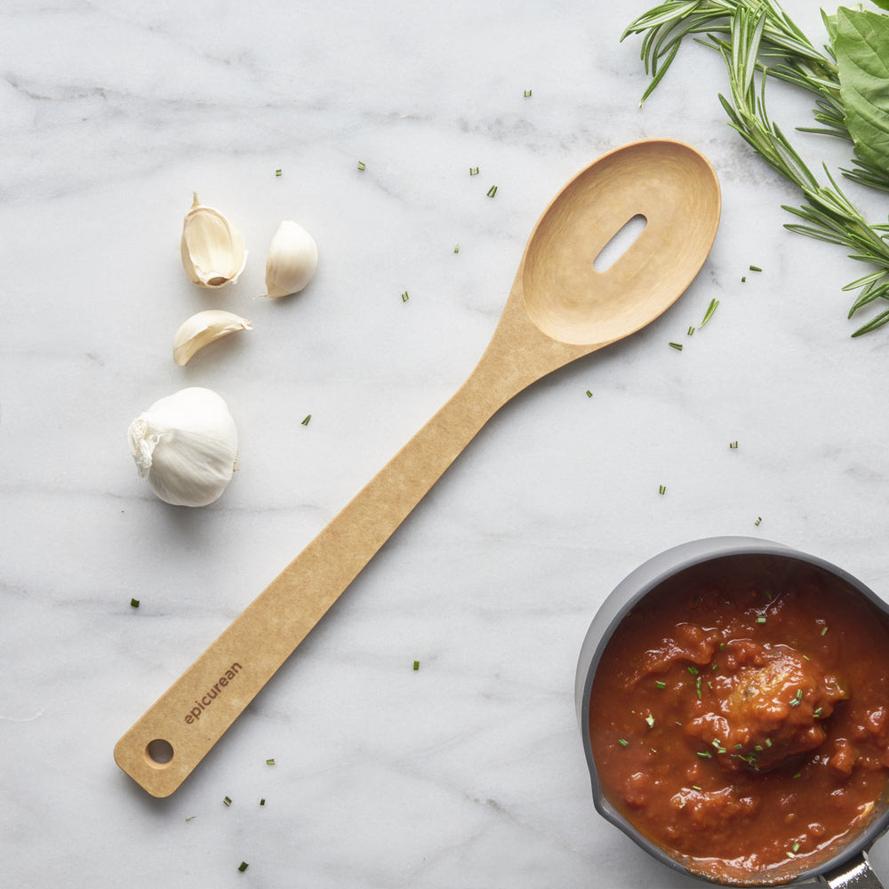 Cuchara Mediana con ranura Chef Series1#Beige