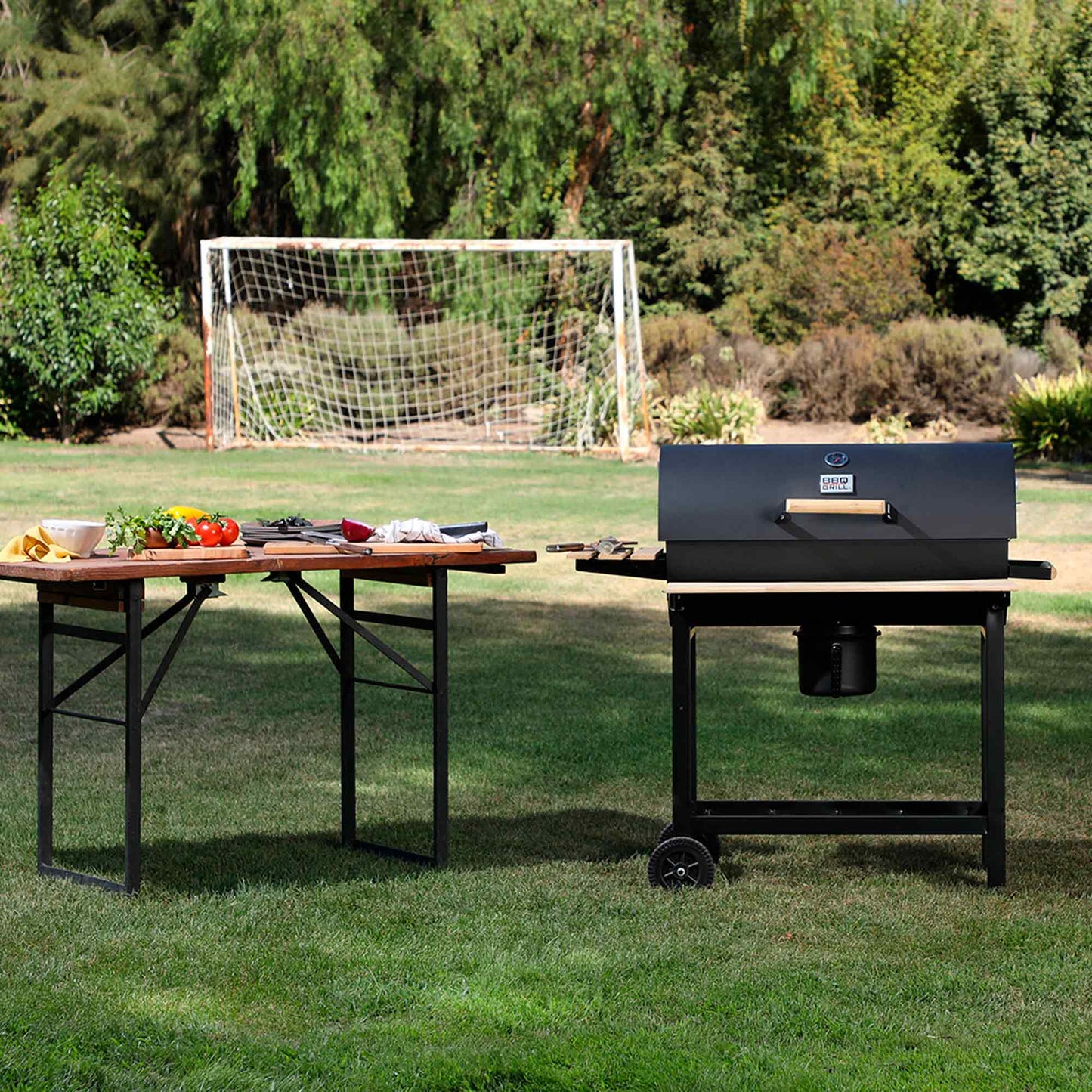 Parrilla Oregon Carbón con Termómetro3#Negro