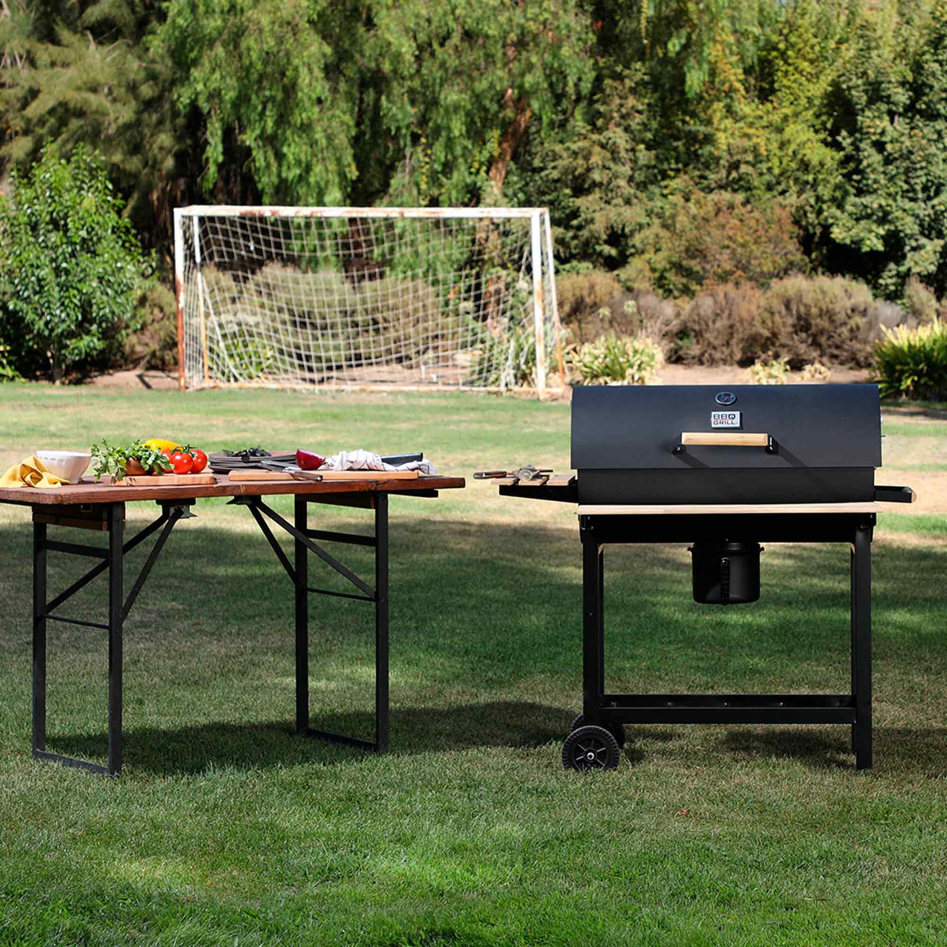 Parrilla Oregon Carbón con Termómetro3#Negro