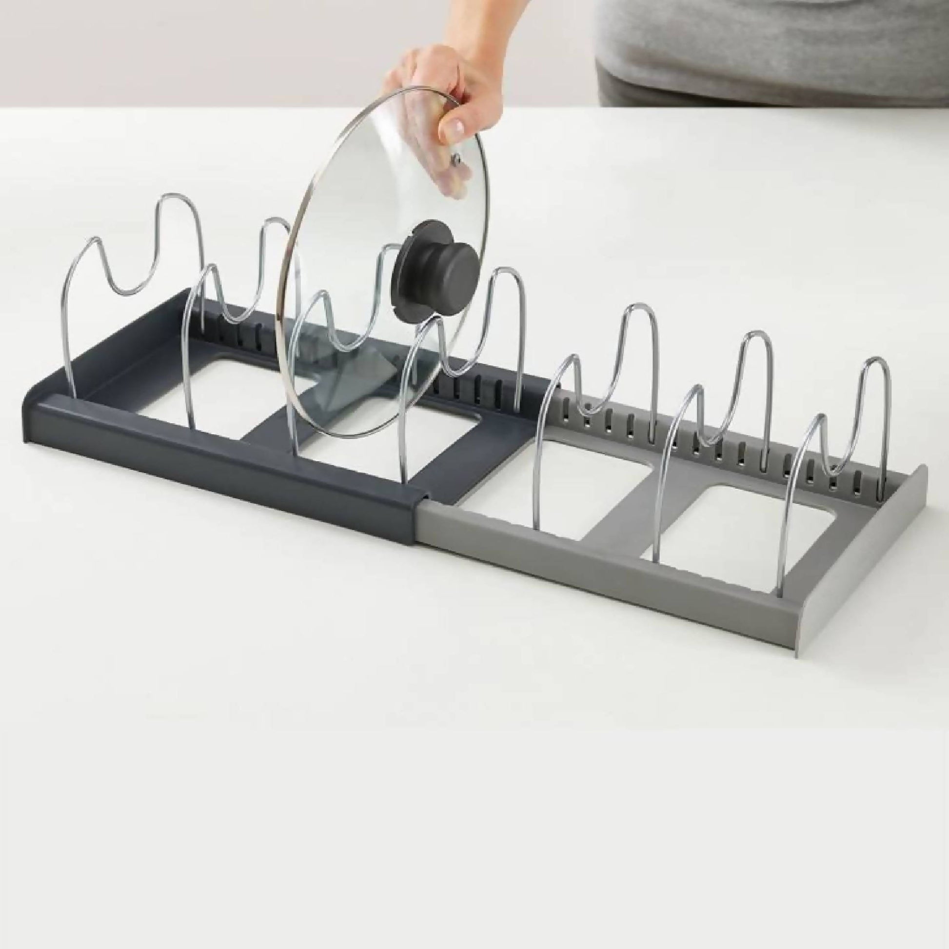 Organizador Ollas Y Sartenes Extensible2#Gris