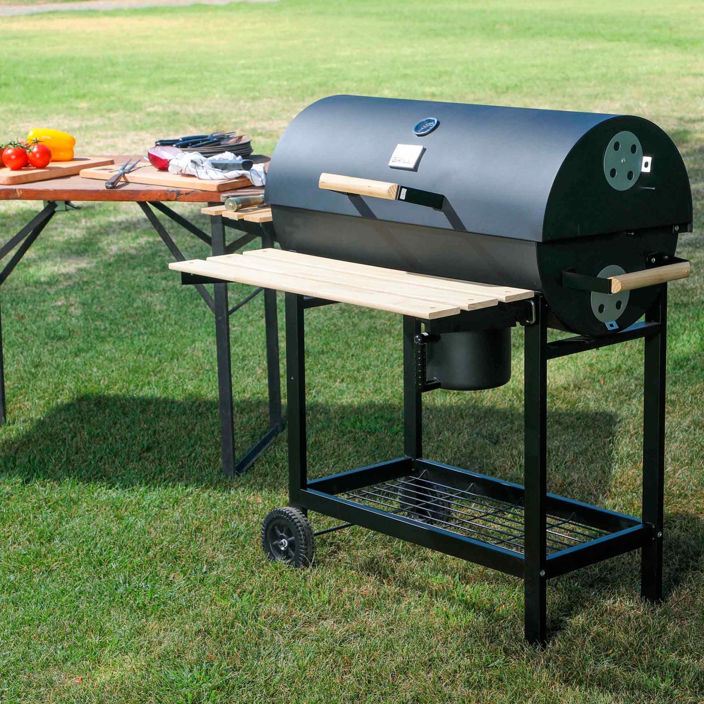 Parrilla Oregon Carbón con Termómetro4#Negro