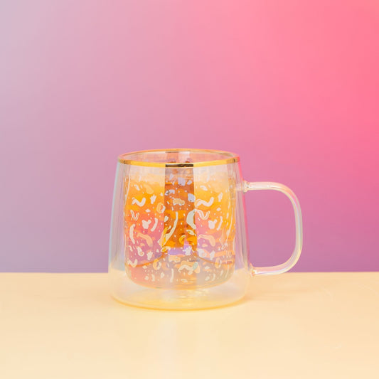 Taza Doble Vidrio Cheetah Iridescent 250 ml4#Sin Color