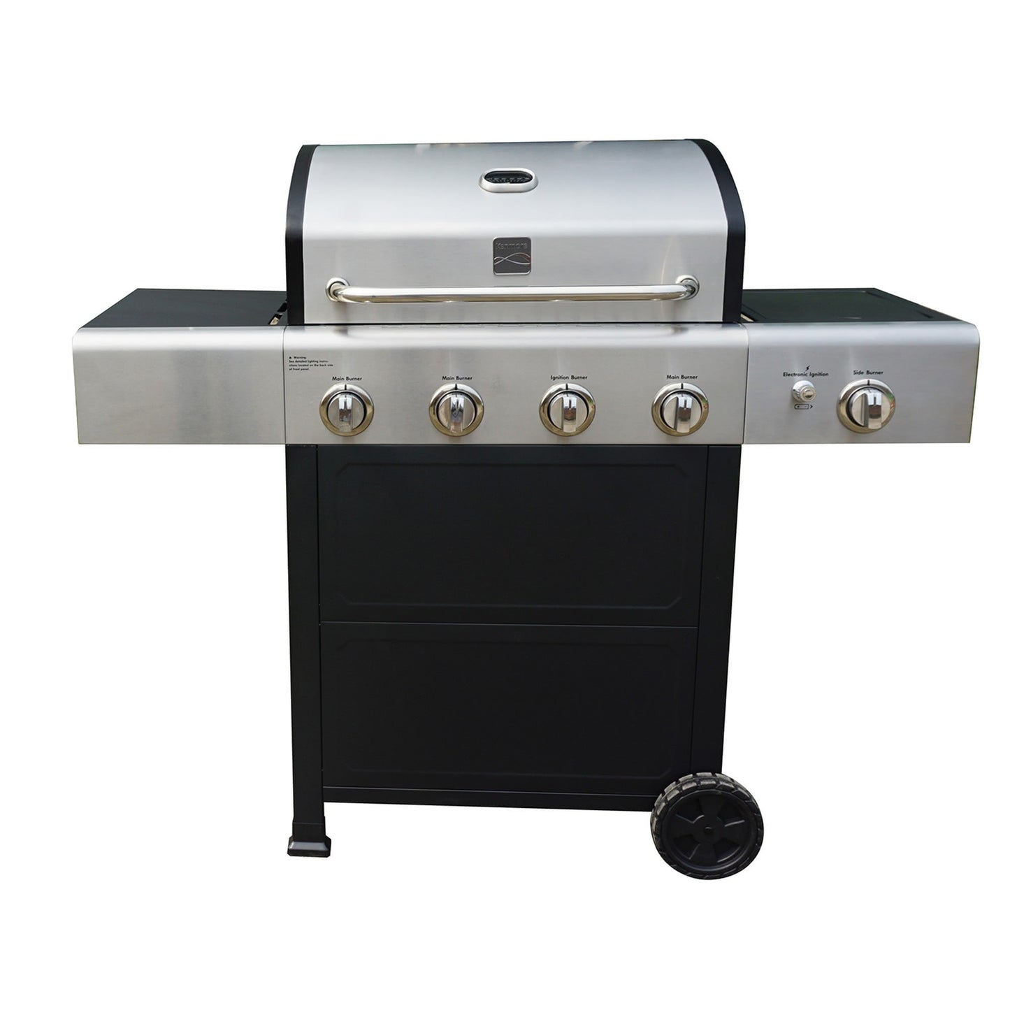 Parrilla 4 Quemadores + Quemador Lateral  KE-P16128-N4#Negro | Acero