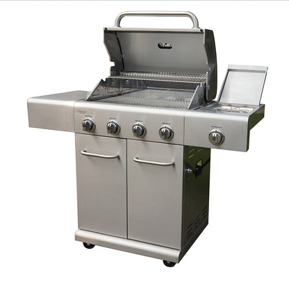 Parrilla 4 Quemadores + Quemador Lateral KE-P33492-N5#Acero