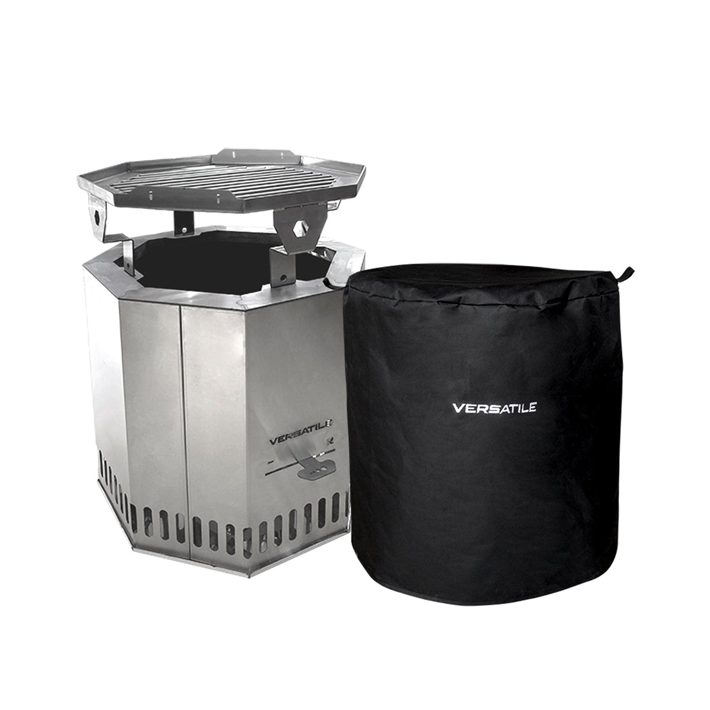 Brasero Sin Humo Parrilla + Funda1#Gris Plata