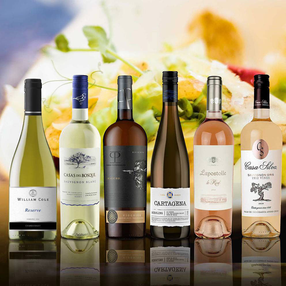6 Vinos Mix Reservas Blancos1#Sin color