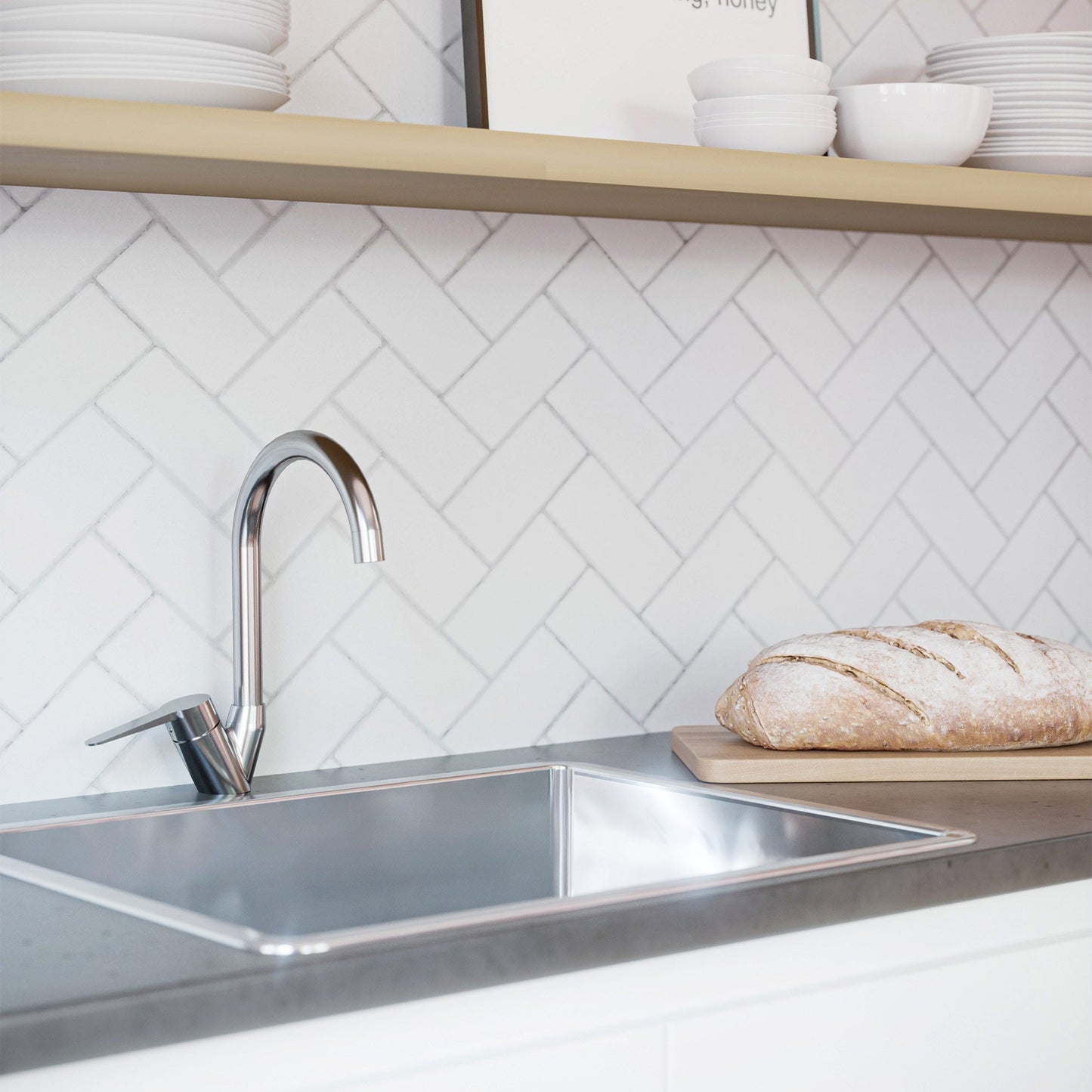 Grifería de Cocina Monomando Odessa1#Acero