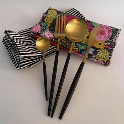 Set Cubiertos Portugal Noir1#Negro