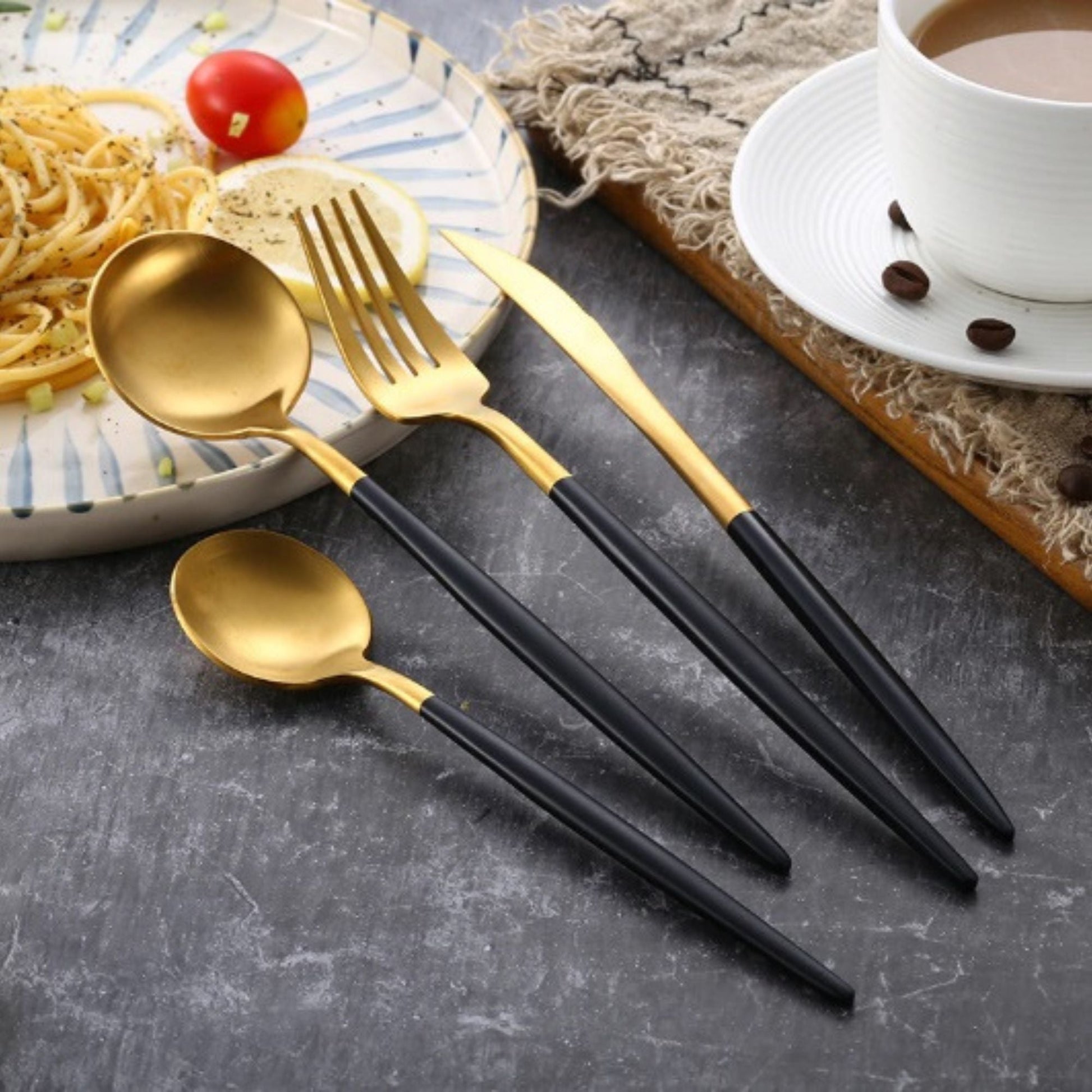 Set Cubiertos Portugal Noir2#Negro