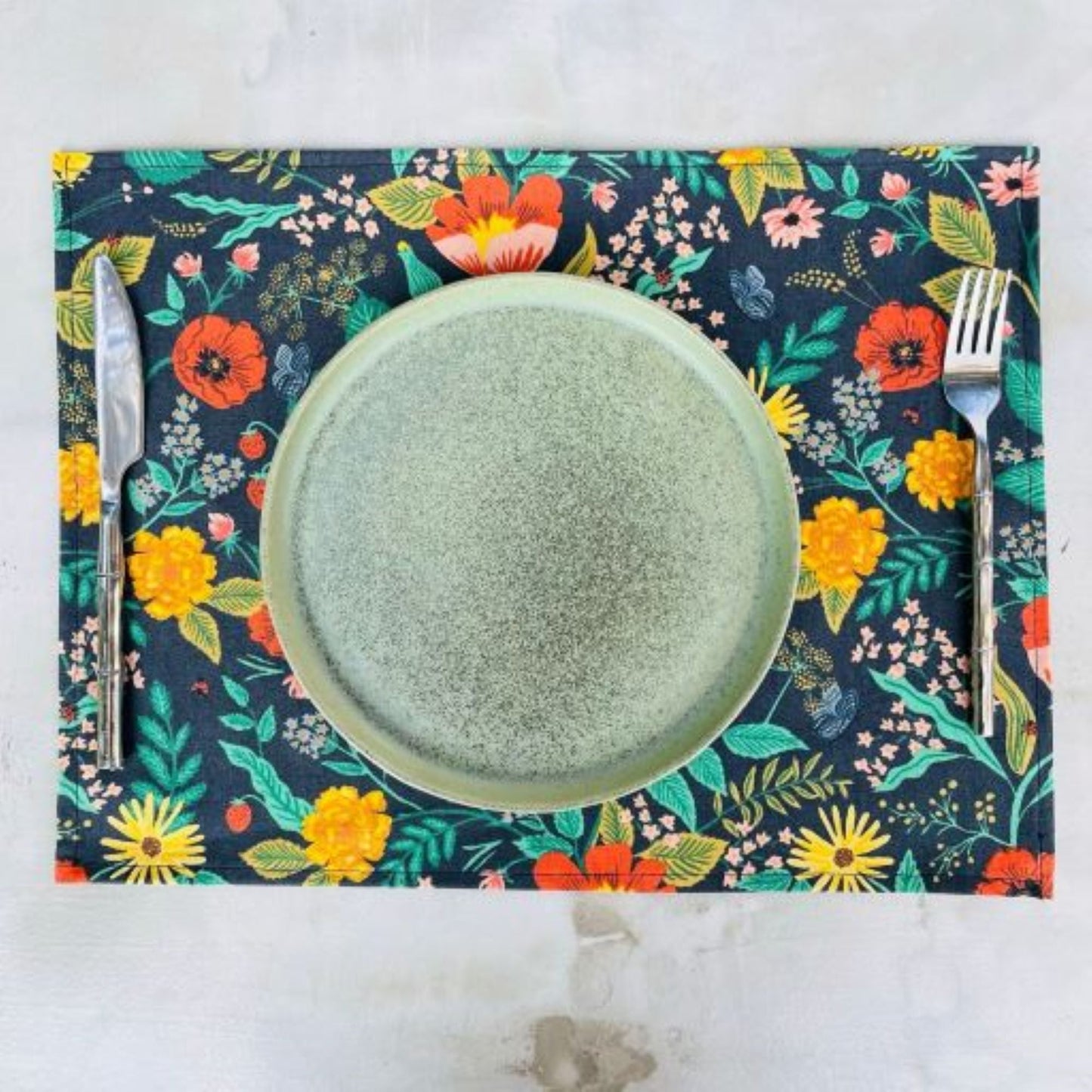 Set 4 Individuales Poppy1#Negro