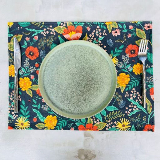 Set 4 Individuales Poppy1#Negro