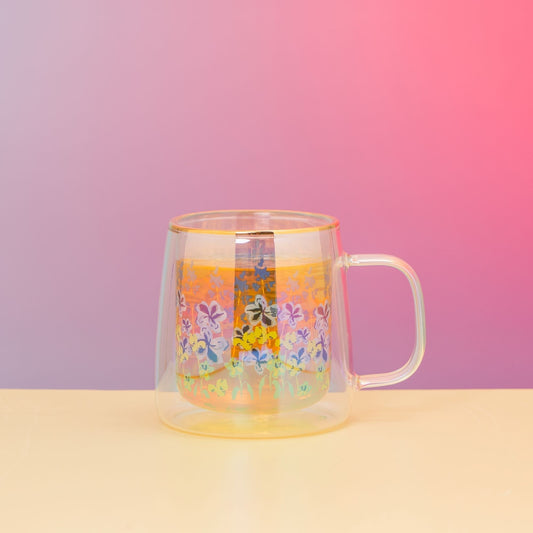 Taza Doble Vidrio Lavender Iridescent 250 ml1#Sin Color