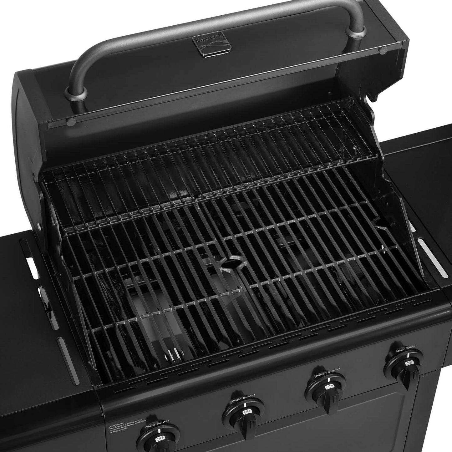 Parrilla Gas 4 Quemadores Mate + Q Lateral KG-P22124-N6#Negro