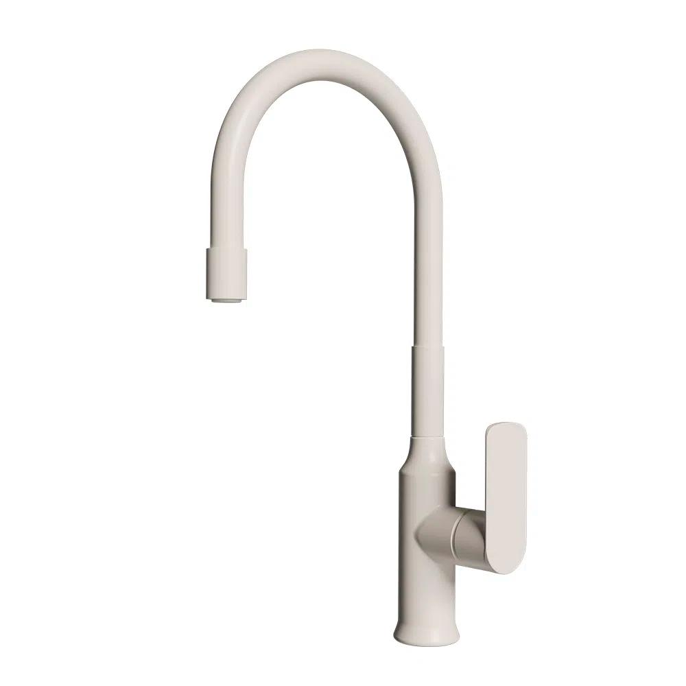 Grifería de Cocina Monomando Flexible Agatha White2#Blanco