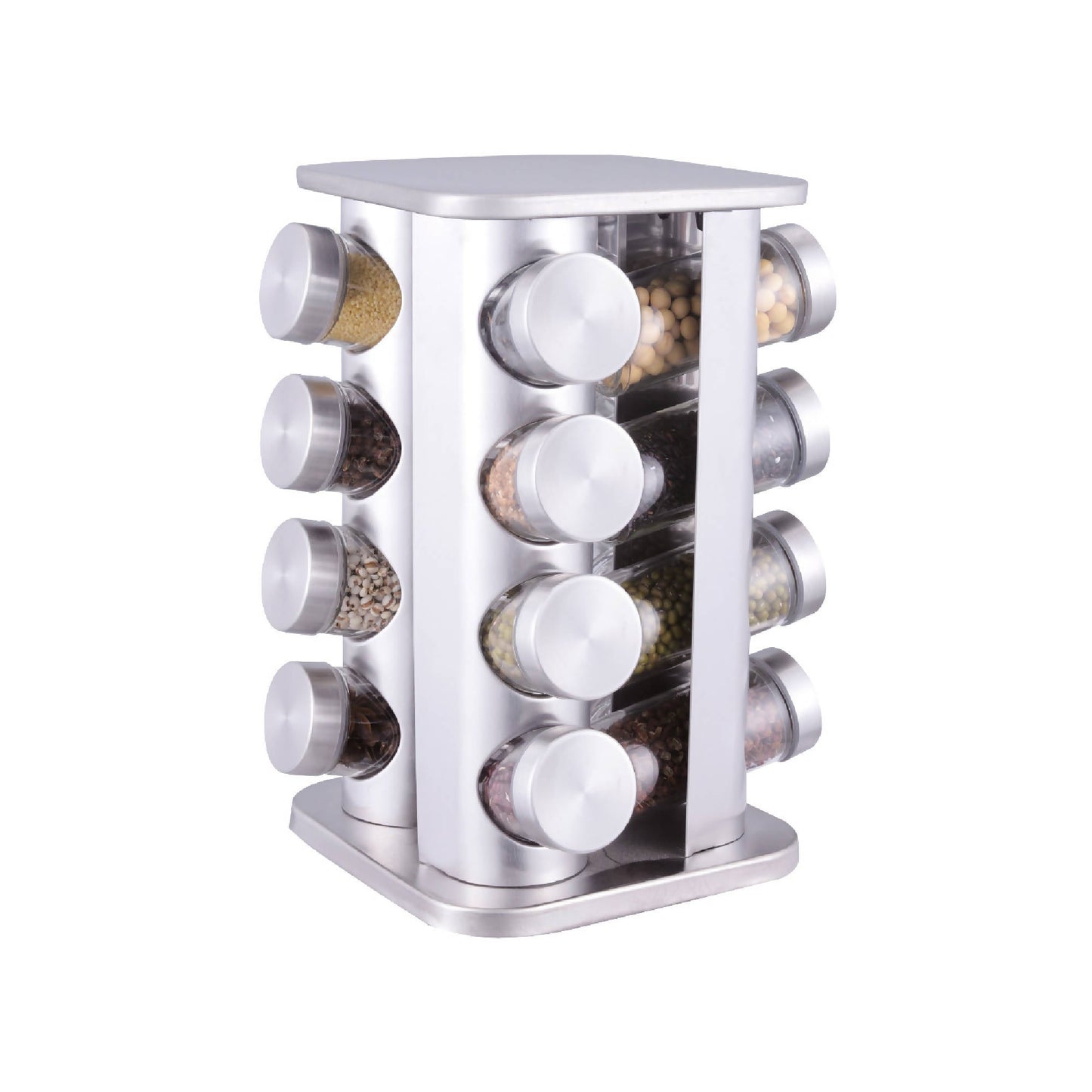 Especiero Condimentos Giratorio Metálico 16 Frascos2#Acero