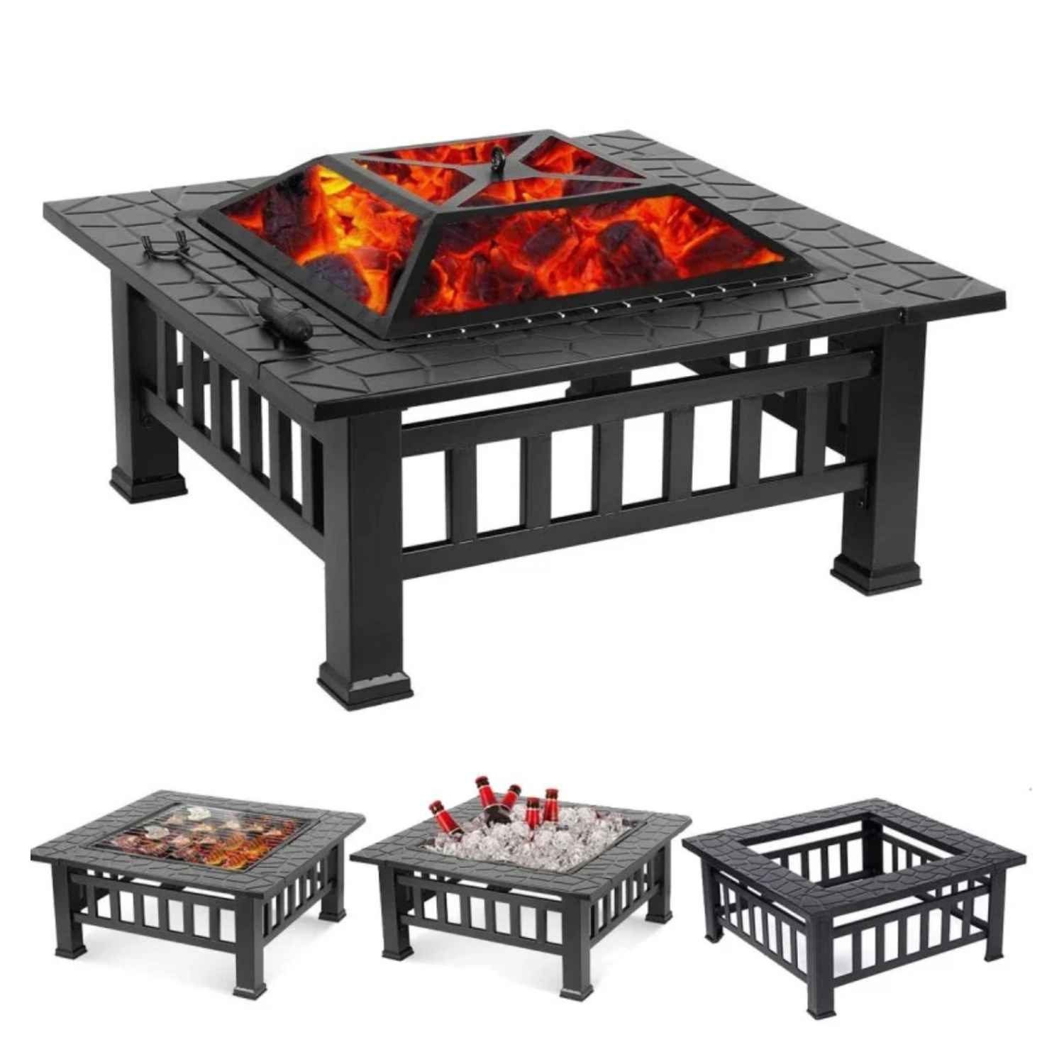 Fogón Brasero Cooler Metal 3 en 12#Negro