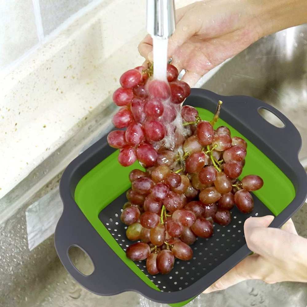 Pack 2 Coladores Escurridor Rectangular4#Verde