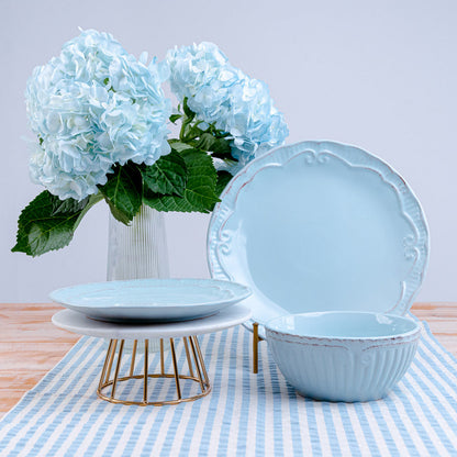 Plato Fondo Provenzal Vintage6#Celeste