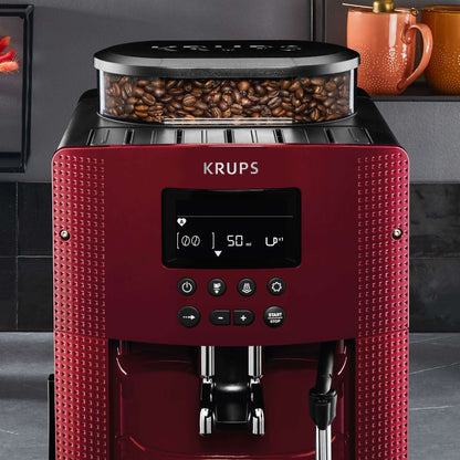 Cafetera Espresso Full Auto Display Roja + Lechero3#Rojo