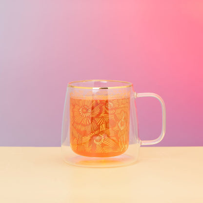 Taza Doble Vidrio Golden Garden 250 ml4#Sin Color