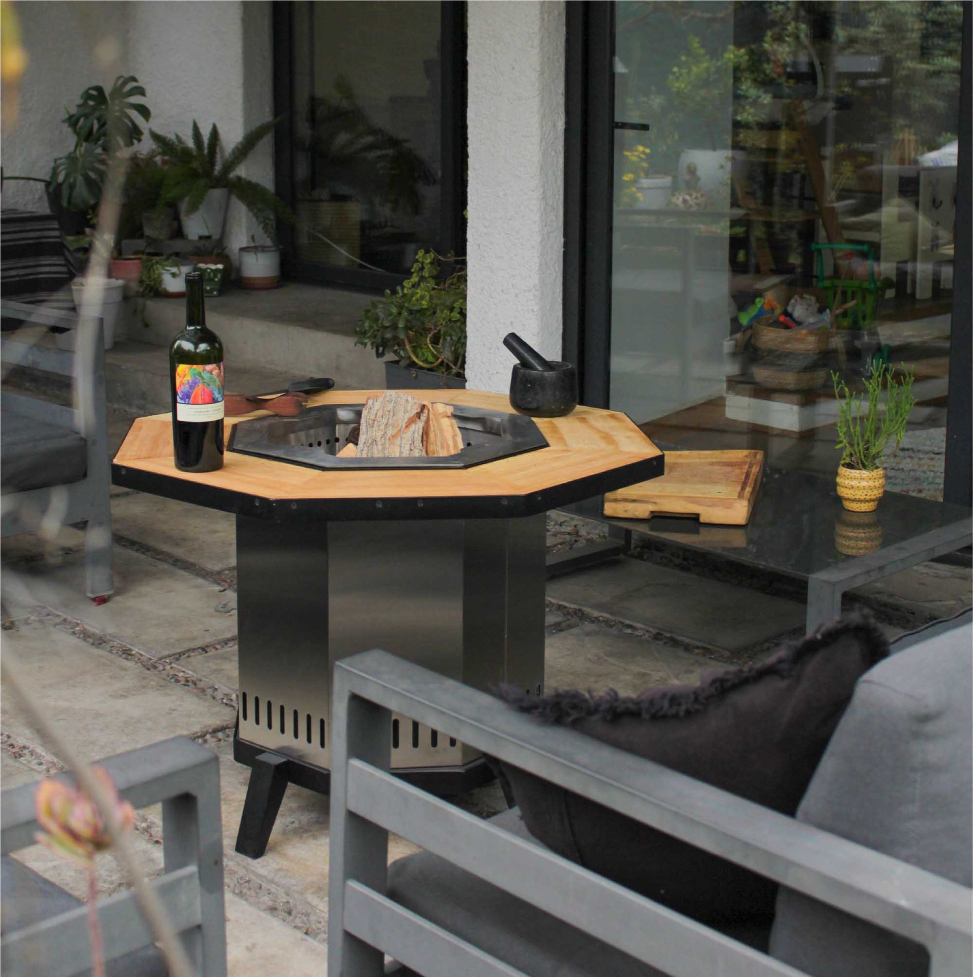 Brasero Sin Humo 4#Gris Plata