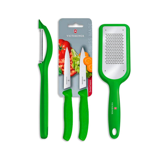 Set Cuchillos + Pelador + Rallador1#Verde