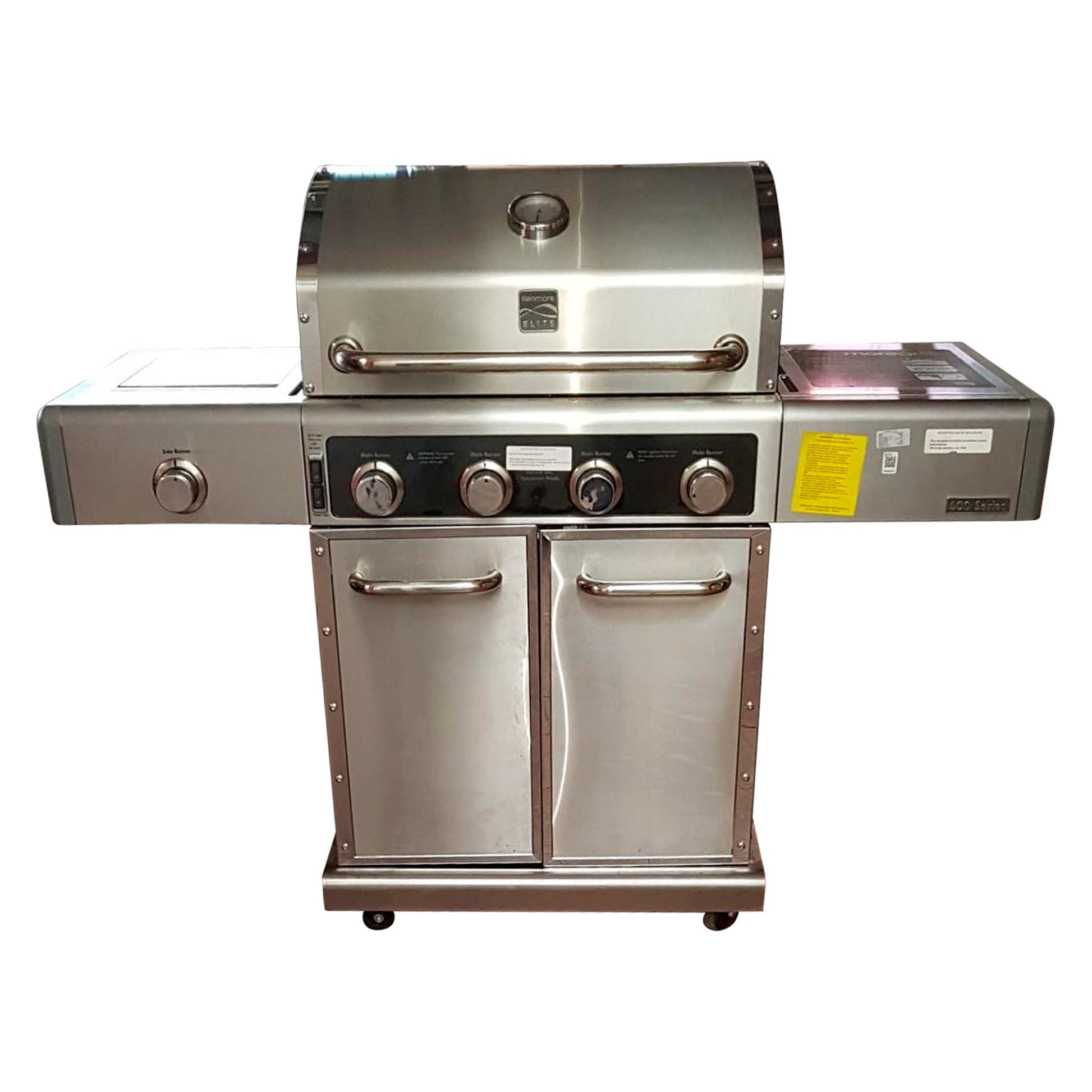 Parrilla Elite 4 Quemadores Doble Combustible + Quemador Lateral KE-P33579-N1#Acero