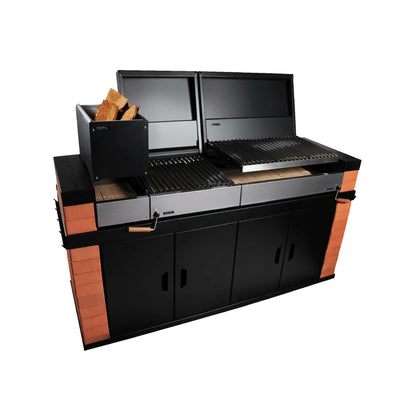 Quincho Block Grill: Leñero 250 + Block 500 + Block 7506#Negro