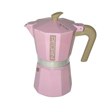 Cafetera Italiana Colores Mix 6 Tazas5#Rosada