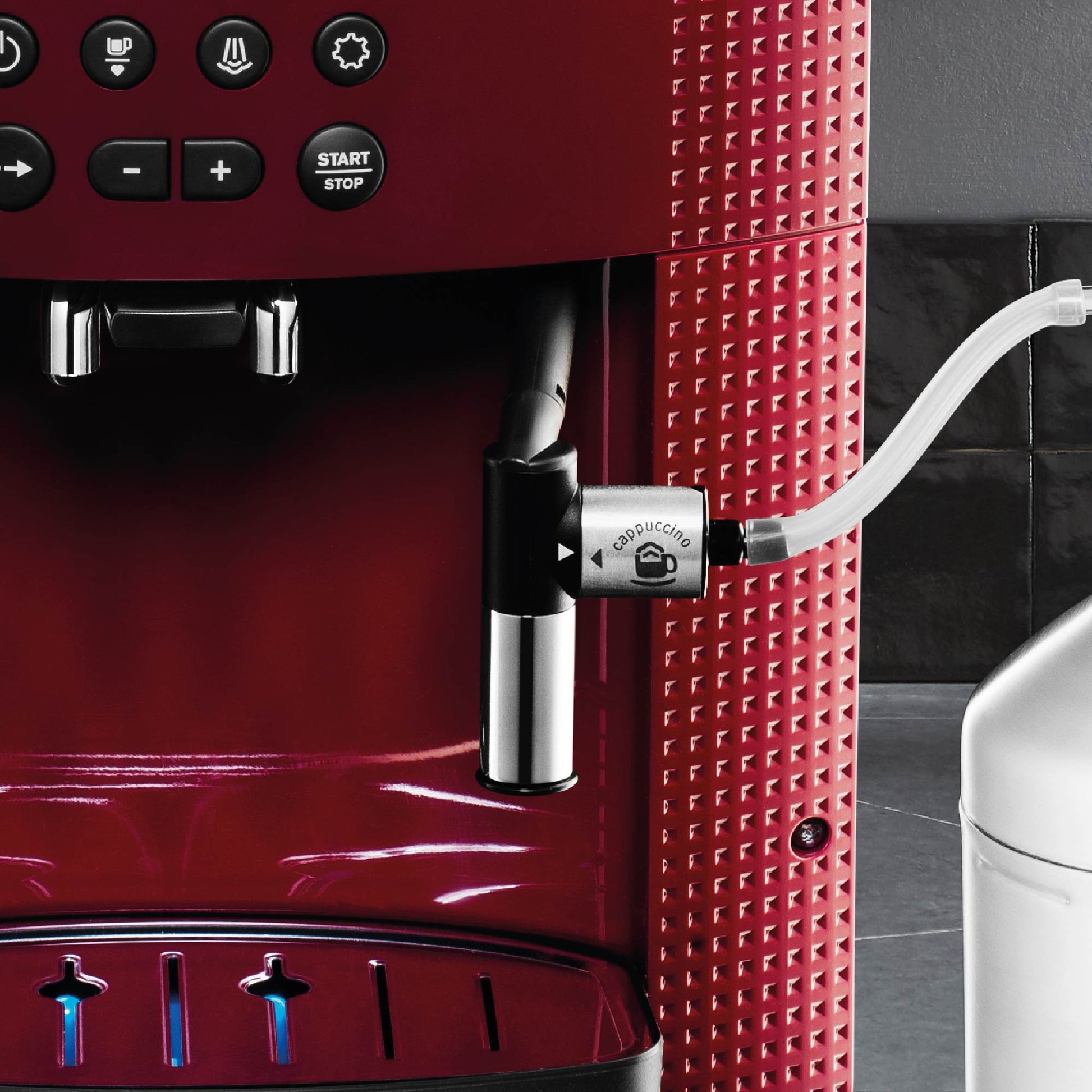 Cafetera Espresso Full Auto Display Roja + Lechero5#Rojo