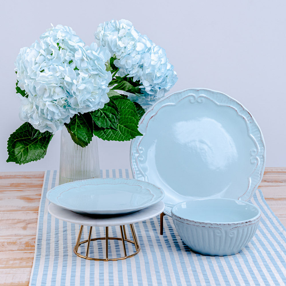 Plato Entrada Provenzal Vintage5#Celeste