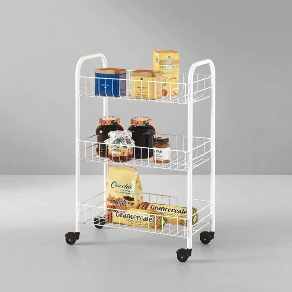 Organizador Cocina Metal Ruedas2#Blanco