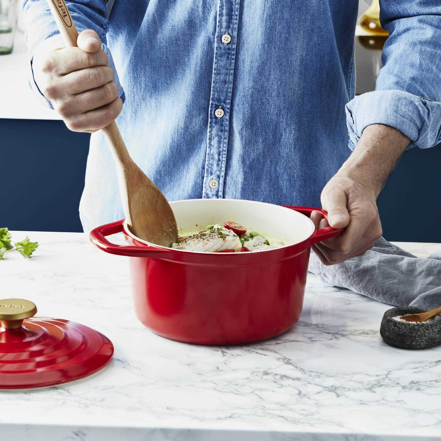 Olla Cocotte Air 20 cm4#Rojo