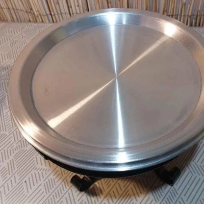 Brasero Parrilla De Mesa Chapa Enlozada 26x20 cm4#Negro