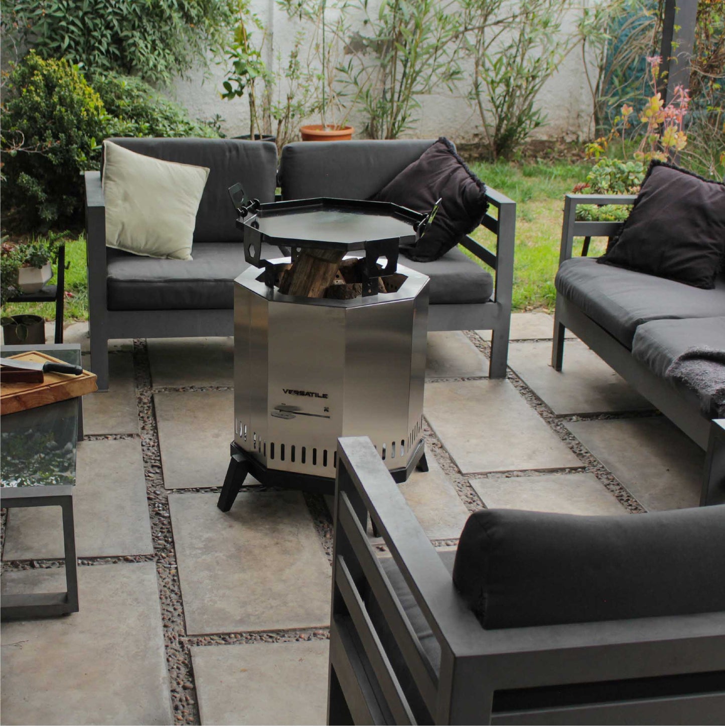 Brasero Sin Humo 3#Gris Plata