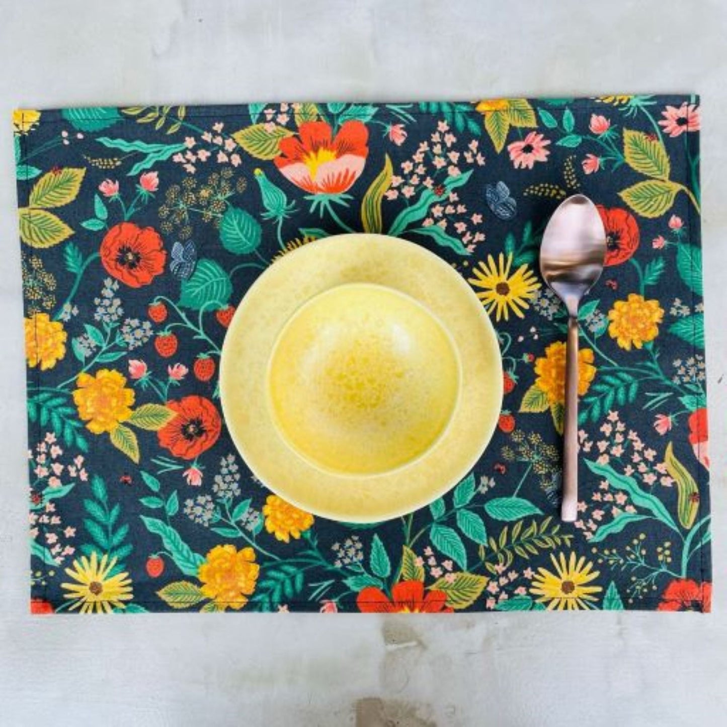 Set 4 Individuales Poppy4#Negro